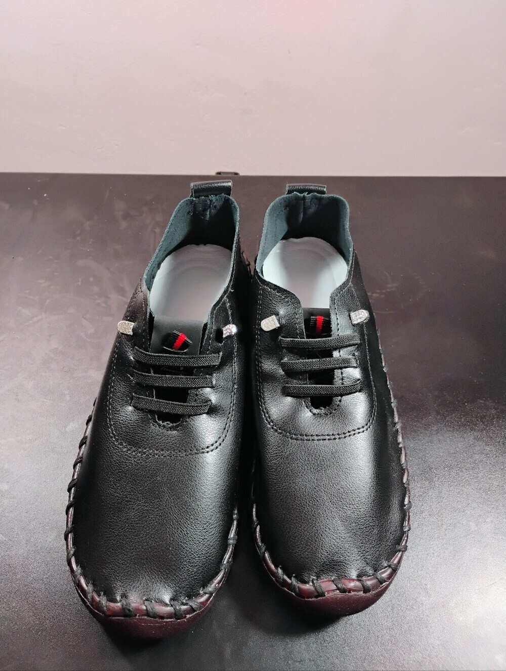 Black Women’s Soft Rubber Casual Shoes Size 41 New Comfortable Work Wear - Picture 4 of 11